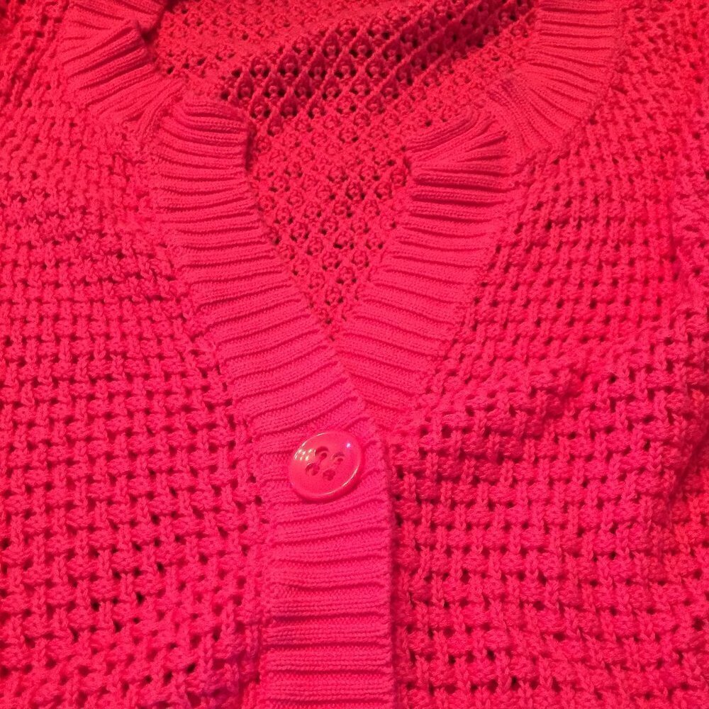 Jones New York Hot Pink Cardigan NWT - Picture 5 of 6
